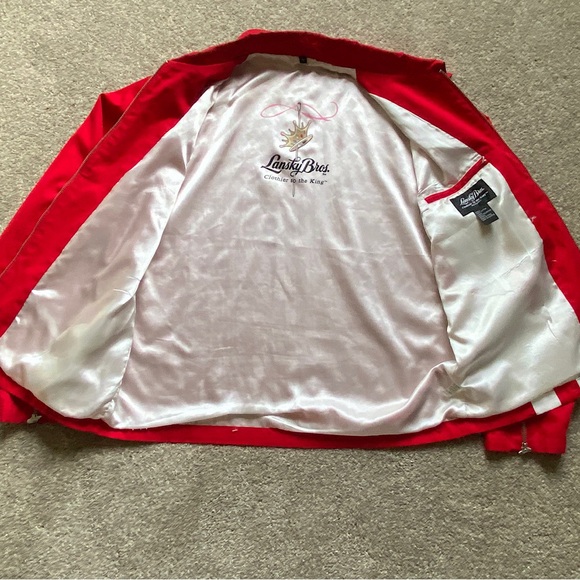 🎉LANSKY BROS Speedway Jacket, Men’s Size Med, Red/White - Picture 8 of 11